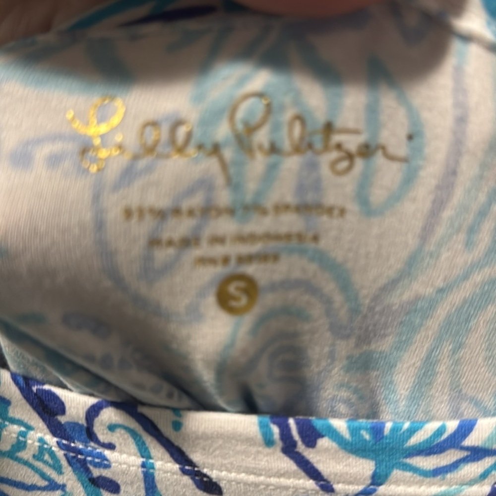 Lilly Pulitzer Sophie Shift Dress Lucky Trunks Blue White Small - Picture 9 of 10